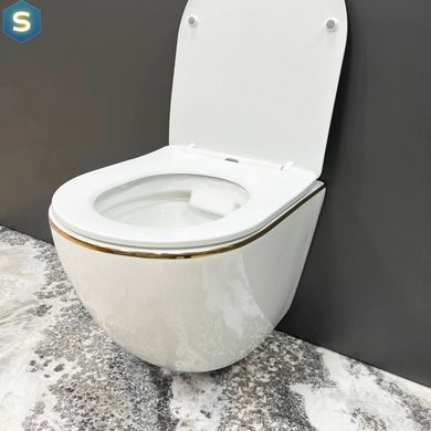 Підвісний унітаз VBI VULCANO WHITE GOLD EDGE