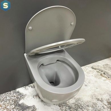 Подвесной унитаз VBI Vulcano light grey matt VBI-020416, Каппучино