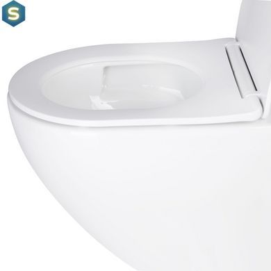 Унітаз підвісний Qtap Jay безободковий Ultra Quiet з сидінням Soft-close QT07335177W, Білий