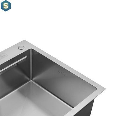 Кухонна мийка Kroner KRP Geb&uuml;rstet - 6350HM (3.0/1.0 мм) CV031452, Нержавіюча сталь