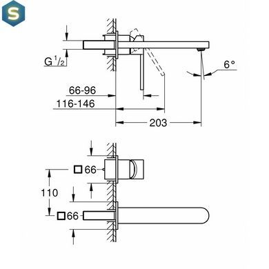 Змішувач для умивальника Grohe Plus 29306003