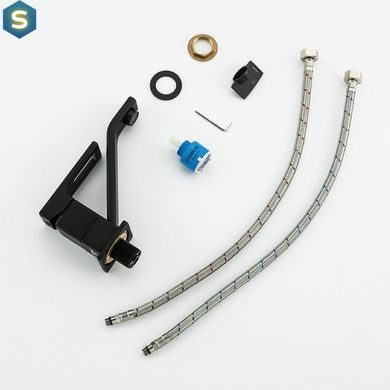 Смеситель для кухни черный Gappo 1/8 G4517-6, Черный матовый