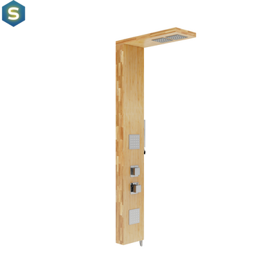 Душова панель Corsan Basti bamboo хром з термостатом B002TCH, Дуб