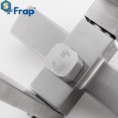 F22802 (H802) Змішувач для ванни НЕРЖ. довгий гусак гайка &Oslash;35 Frap 1/8, Нержавіюча сталь