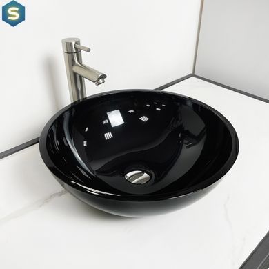 Умивальник Adamant Kreis &Oslash;42 см black 000007526, Чорний/золото