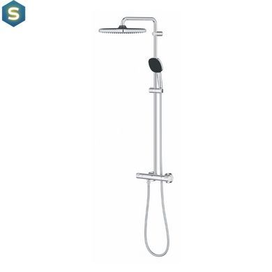 Душевая система термостатическая Grohe QuickFix Vitalio Comfort System 250 Cube 26696001, Хром