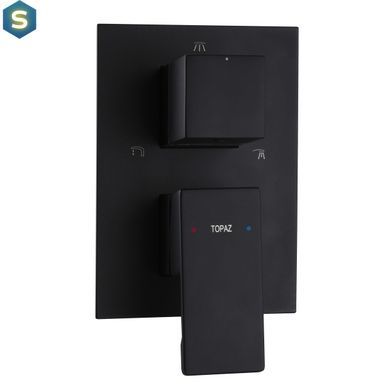 Душевая система скрытого монтажа Topaz Odiss TO 08115-H13-BL Smart, Черный матовый