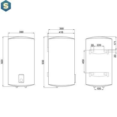 Водонагреватель электрический Thermo Alliance 80 л Slim вертикальный, сухой ТЭН 2,0 кВт D80V20J(D)2-K
