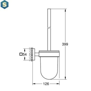 Йоржик для унітаза настінний Grohe QuickFix Start Cube 40977000, Білий