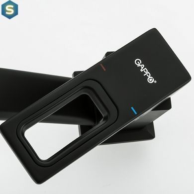 Смеситель для кухни черный Gappo 1/8 G4517-6, Черный матовый