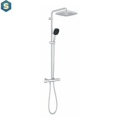 Душевая система термостатическая Grohe QuickFix Vitalio Comfort System 250 Cube 26696001, Хром