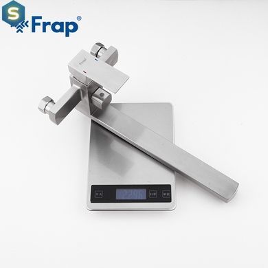 F22802 (H802) Змішувач для ванни НЕРЖ. довгий гусак гайка &Oslash;35 Frap 1/8, Нержавіюча сталь