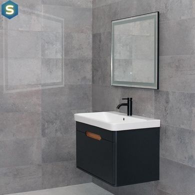 Дзеркало Dusel DE-M0061S1 Silver 75x100 см з годинником, Каппучино