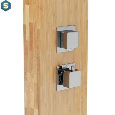 Душова панель Corsan Basti bamboo хром з термостатом B002TCH, Дуб
