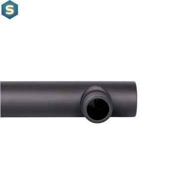 Кронштейн для верхнього душу Qtap Trubice 400 мм округлий QTTRU120BLM45927 Black matt, Черный матовый