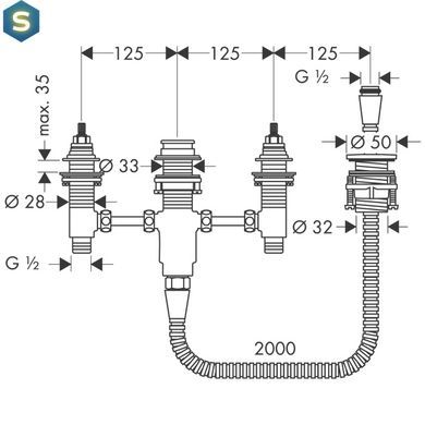 Прихована частина Hansgrohe 13244180
