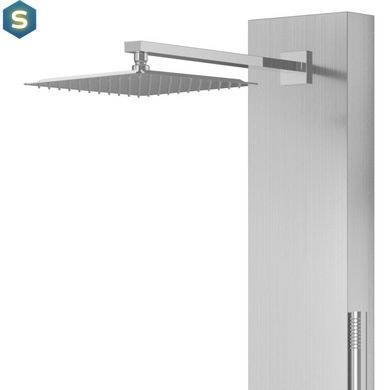 Душова панель Corsan Neo inox з термостатом S060TSL, Нержавіюча сталь