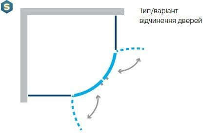 Душевая кабина Koller Pool Kvadro полукруглая 900x900x1950 мм стекло прозрачное K90RC-2, Хром, Универсальная, прозрачный, хром