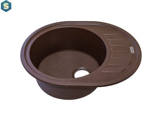 Кухонная мойка Adamant Ovum 615x495x200 коричневый 000008383, Цемент матовый