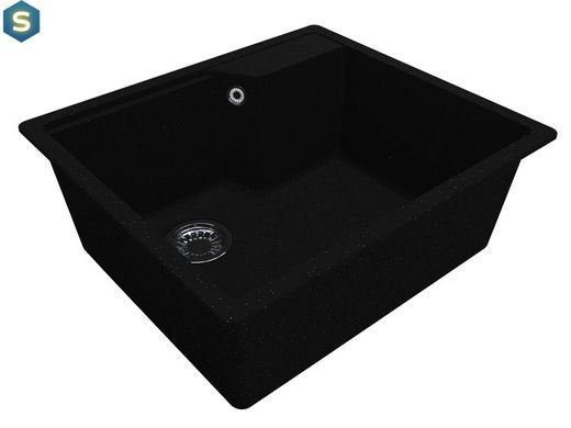 Кухонная мойка Miraggio Lisa 497x557 black 0002249, Черный/золото