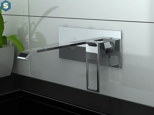 Смеситель для умывальника Kohlman Nexen-S chrome + BOX скрытого монтажа SQW188U, Хром