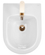 Підвісне біде Rea Carlo Mini white gold edge REA-C6990, Білий