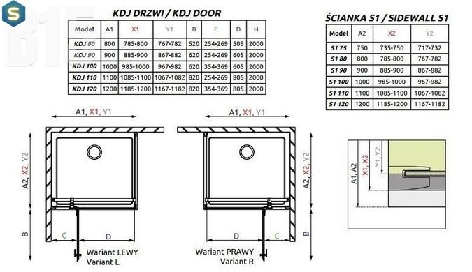 Душевая кабина Radaway Essenza New KDJ 100Lx100x200 385040-01-01L+384052-01-01