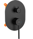 Душевая система скрытого монтажа Rea Oval + Box black REA-P8467, Черный матовый