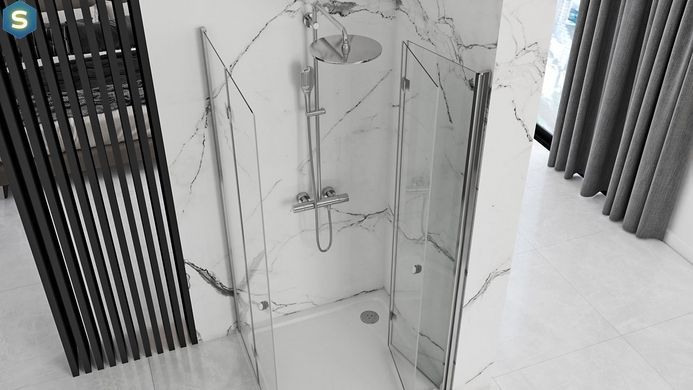 Душевая кабина Rea Fold N3 90x90 REA-K9991, Хром, Универсальная, прозрачный