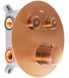 Душевая система Rea Lungo brushed copper c термостатом + BOX скрытого монтажа REA-P8808, Теплый закат