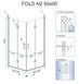 Душевая кабина Rea Fold N3 90x90 REA-K9991, Хром, Универсальная, прозрачный