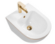 Підвісне біде Rea Carlo Mini white gold edge REA-C6990, Білий