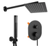Душевая система скрытого монтажа Rea Oval + Box black REA-P8467, Черный матовый