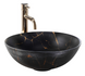 Умивальник Rea Stella black marble brushed накладний REA-U9086, Черный матовый