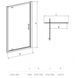 Душові двері Cersanit Zip Pivot 900x190 S154-006, Універсальна, хром