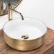 Умывальник Rea Sami накладной white brushed gold REA-U6630, Золотой