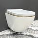 Підвісний унітаз VBI VULCANO WHITE GOLD EDGE