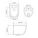 Подвесной унитаз VBI Vulcano light grey matt VBI-020416, Каппучино