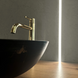 Умивальник Rea Stella black marble brushed накладний REA-U9086, Черный матовый