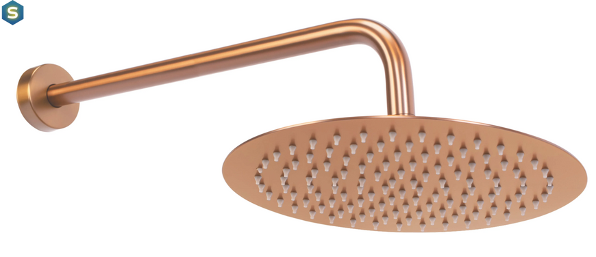 Душевая система Rea Lungo brushed copper c термостатом + BOX скрытого монтажа REA-P8808, Теплый закат
