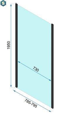 Душевая кабина Rea Rapid Swing 80x70 black REA-K6421 + REA-K6407, Черный матовый, Универсальная, прозрачный, черный матовый