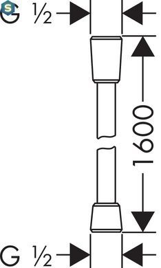 Шланг для душа 160 см Hansgrohe Isiflex 28276670