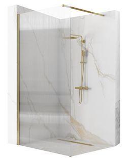 Душова стінка Rea Aero 120 intimo brushed gold REA-K4127, прозорий, золотий
