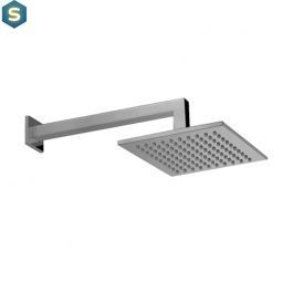 Душевая система скрытого монтажа Paffoni Shower с термостатом на 2 потребителя с верхним душем 200x200 мм steel KITLEQ518ST/M, Нержавеющая сталь