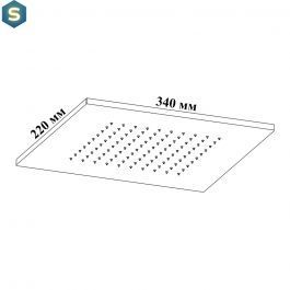 Душевая система скрытого монтажа Paffoni Shower на 2 потребителя с верхним душем 220x340 мм chrome KITRO015CR340, Хром