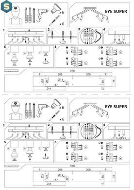 Люстра Nowodvorski 6505 Eye super GU10 6x10W IP20 Bl