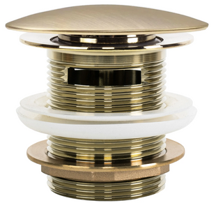Донный клапан для ванны Rea click-clack brushed gold REA-W2005