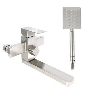Смеситель для ванны нержавейка короткий гусак &Oslash;35 Frap 1/8 F32802 (H802), Нержавеющая сталь