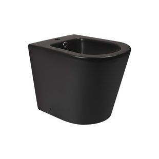 Биде напольное Qtap Scorpio 530x360x395 Matt black QT14441003CMB, Черный матовый