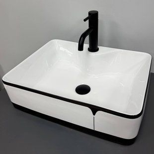 Умывальник VBI Forli black lined накладний VBI-011108, Білий
